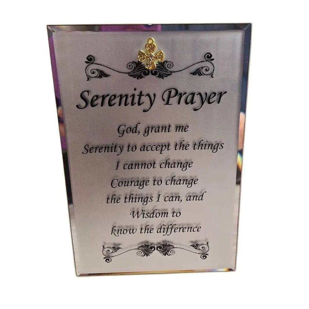 Glass Plaque featuring the Serenity Prayer